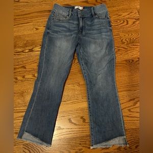 Cabi High Low Cropped Jeans, Size 10